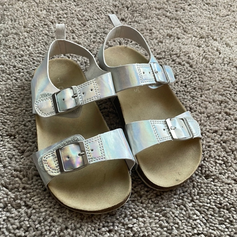 Girls silver sandals